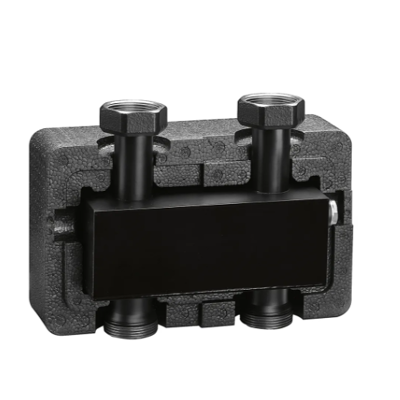 CALEFFI Separatore idraulico per impianti di riscaldamento e condizionamento, con coibentazione 550205 Nero CALEFFI Separatore idraulico per impianti di riscaldamento e condizionamento, con coibentazione 550205 Nero