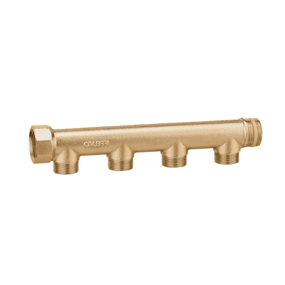 CALEFFI Collettore semplice e componibile 3/4", 4 derivazioni. Per impianti di riscaldamento e condizionamento 350540 3/4” 4 CALEFFI Collettore semplice e componibile 3/4", 4 derivazioni. Per impianti di riscaldamento e condizionamento 350540 3/4” 4