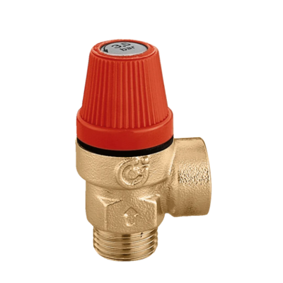 CALEFFI Valvola di sicurezza ordinaria certificata. Attacchi 1/2", taratura 3 bar 312430 1/2” 3 bar CALEFFI Valvola di sicurezza ordinaria certificata. Attacchi 1/2", taratura 3 bar 312430 1/2” 3 bar
