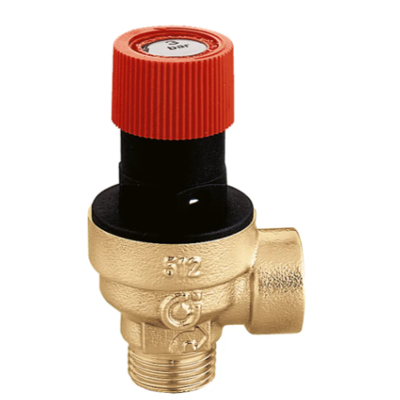 CALEFFI Valvola di sicurezza ordinaria certificata, attacchi maschio-femmina. Taratura 2,5 bar 514425 25 bar CALEFFI Valvola di sicurezza ordinaria certificata, attacchi maschio-femmina. Taratura 2,5 bar 514425 25 bar