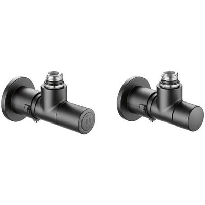 Caleffi - Modello 400103 Valvole termostatiche nere opache per radiatori e portasciugamani Caleffi - Modello 400103 Valvole termostatiche nere opache per radiatori e portasciugamani