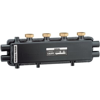 CALEFFI Separatore idraulico-collettore per impianti di riscaldamento Sepcoll 559221 Nero CALEFFI Separatore idraulico-collettore per impianti di riscaldamento Sepcoll 559221 Nero