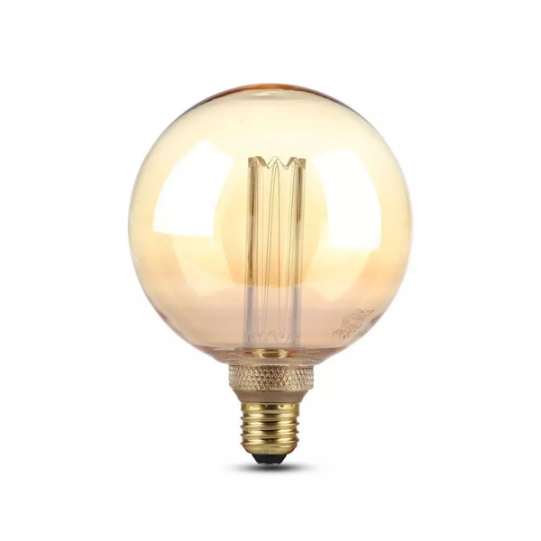 v-tac lampadina led e27 4w g125 filamento ambrato 2200k