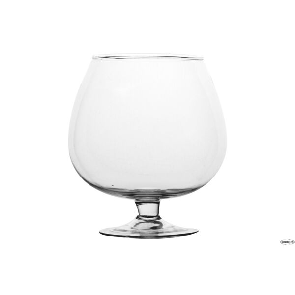 a.l.e. import s.r.l. unipersonale ale - vaso decorativo coppa cognac in vetro h. 30 x Ø 24 cm. - 3 pezzi