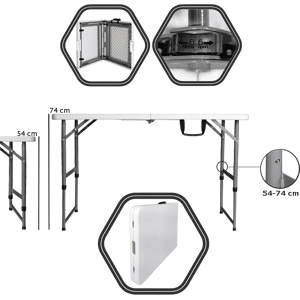 BRIMO Tavolo pieghevole da banco I tavoli pieghevoli hanno la portanza di 150 kg.