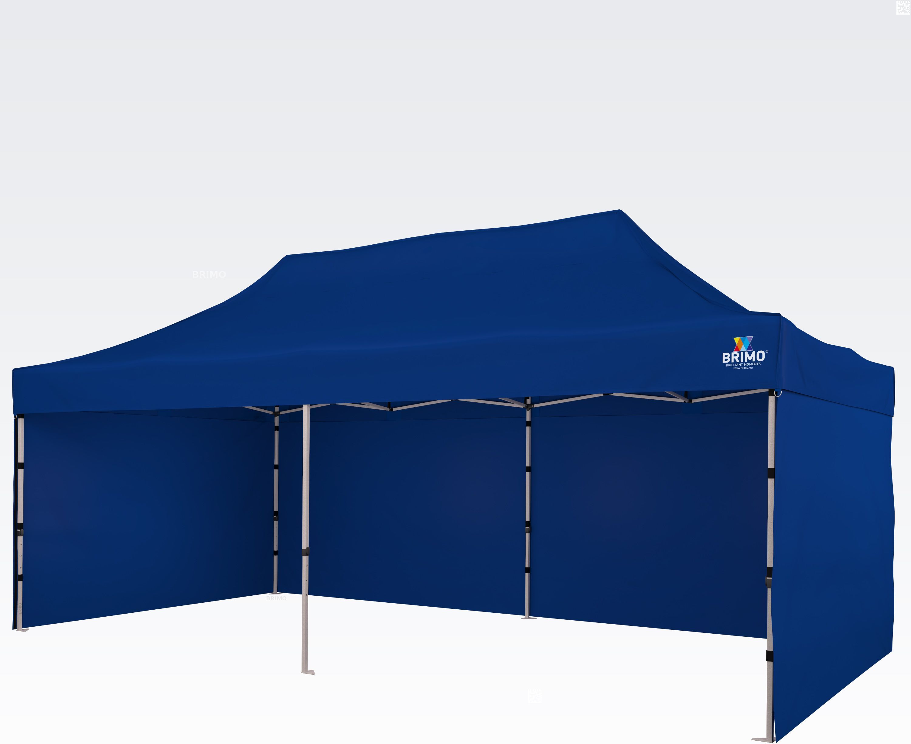 brimo gazebo per attività commerciali 3x6m gratis: 3pz pareti piene, 12 picchetti e copertura protettiva + garanzia di 5 anni!