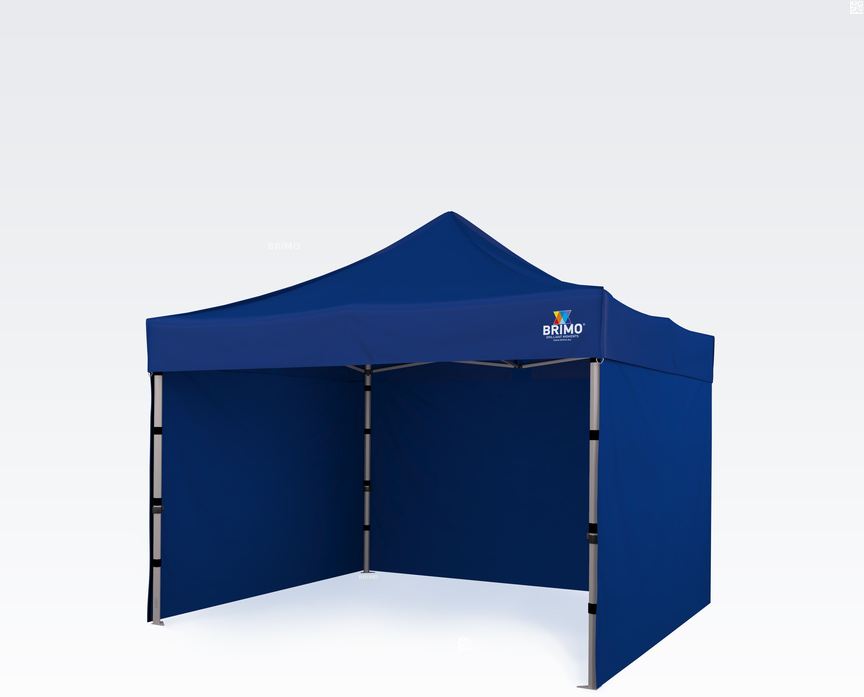 brimo gazebo da mercato 3x3m gratis: 3pz pareti piene, 8 picchetti e copertura protettiva + garanzia di 5 anni!