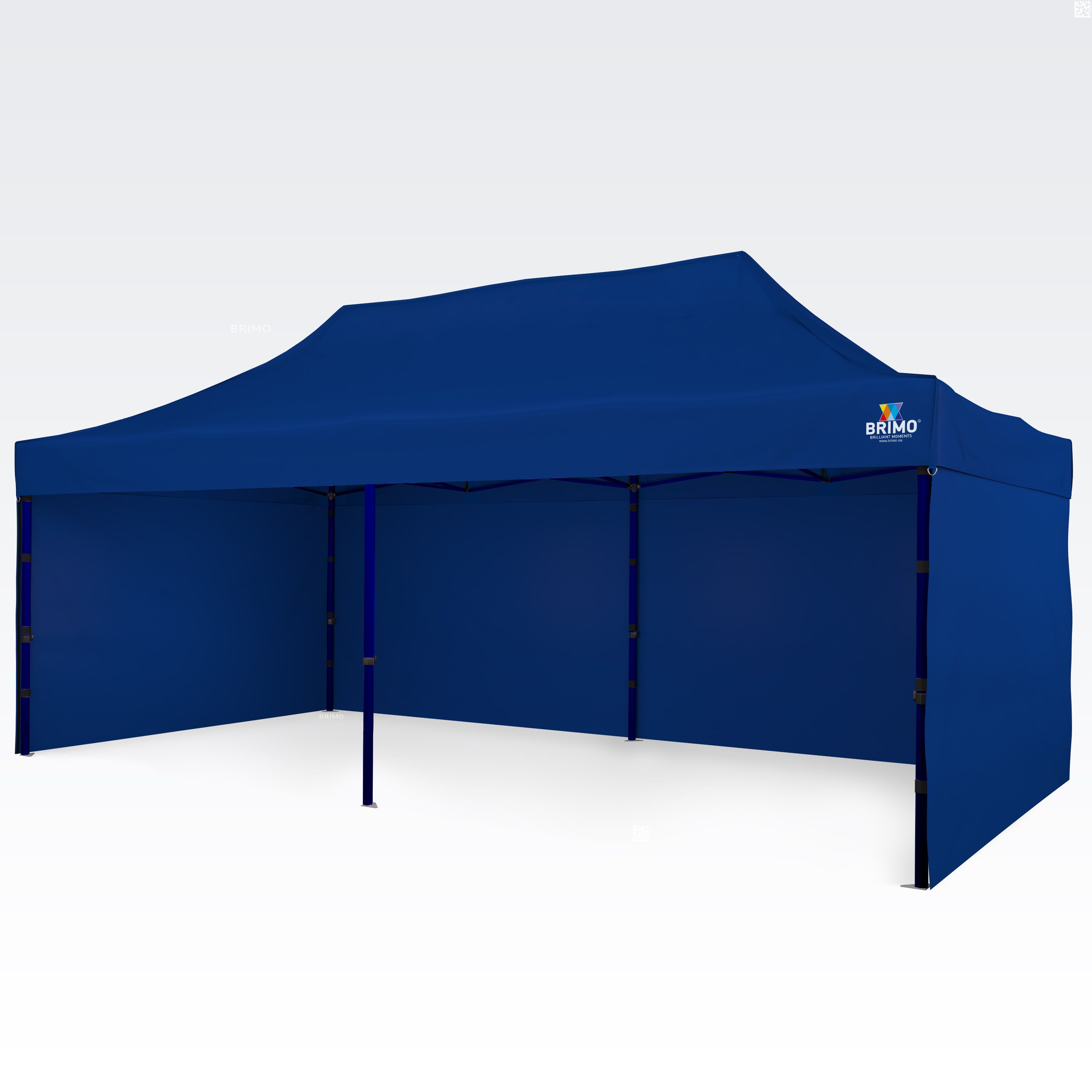 BRIMO Gazebo pieghevole 3x6m Gratis: 3pz pareti piene, 12 picchetti e copertura protettiva + Garanzia di 5 anni!