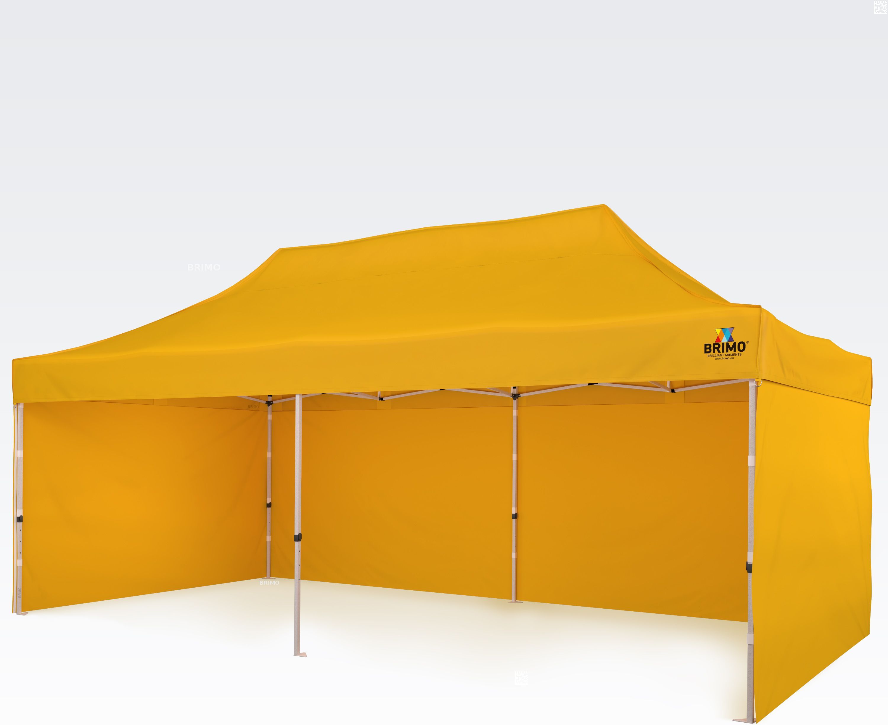 BRIMO Gazebo per attività commerciali 3x6m Gratis: 3pz pareti piene, 12 picchetti e copertura protettiva + Garanzia di 5 anni!