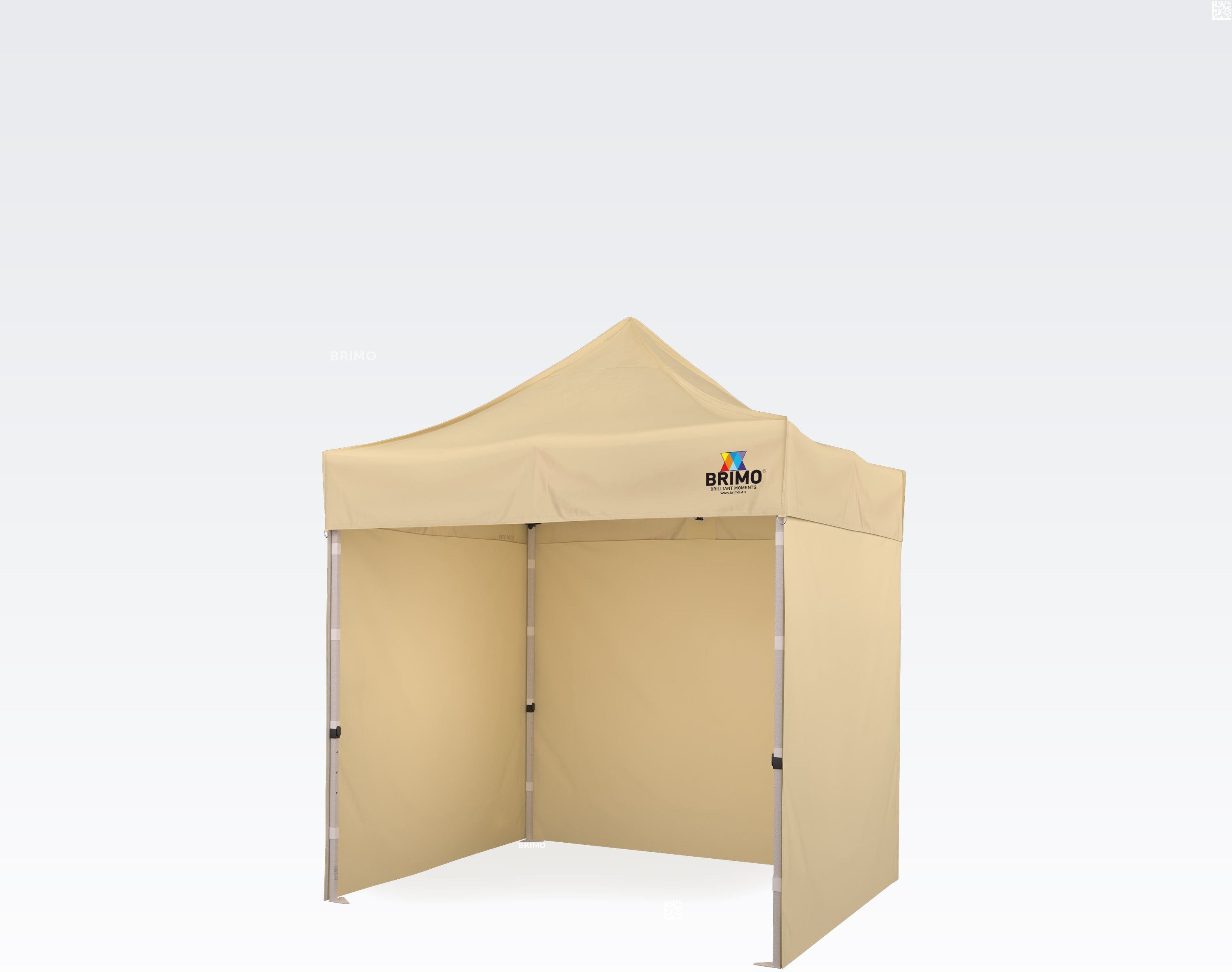 BRIMO Gazebo estendibile a fisarmonica 2x2m Gratis: 3pz pareti piene, 8 picchetti e copertura protettiva + Garanzia di 5 anni!