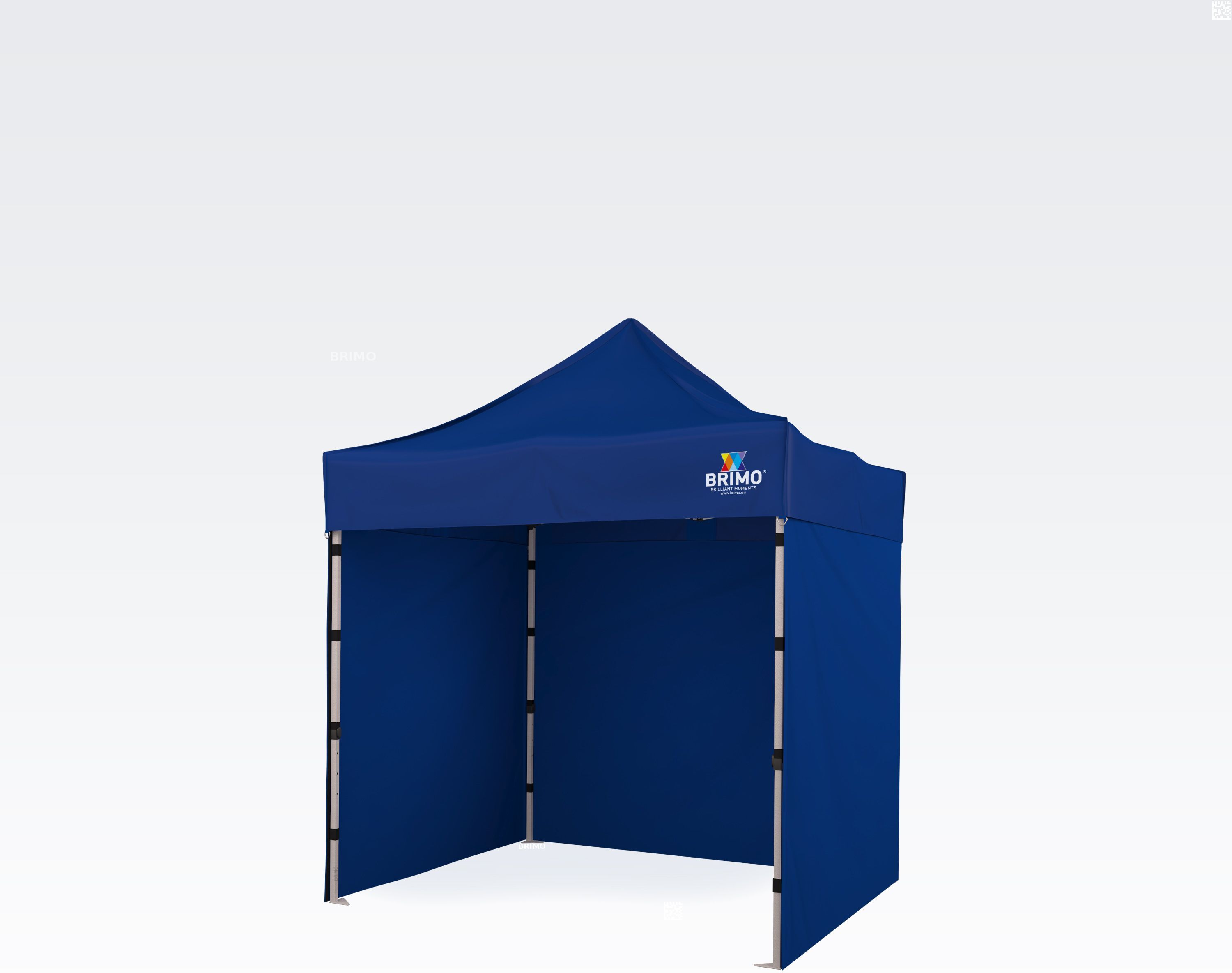 BRIMO Gazebo estendibile a fisarmonica 2x2m Gratis: 3pz pareti piene, 8 picchetti e copertura protettiva + Garanzia di 5 anni!