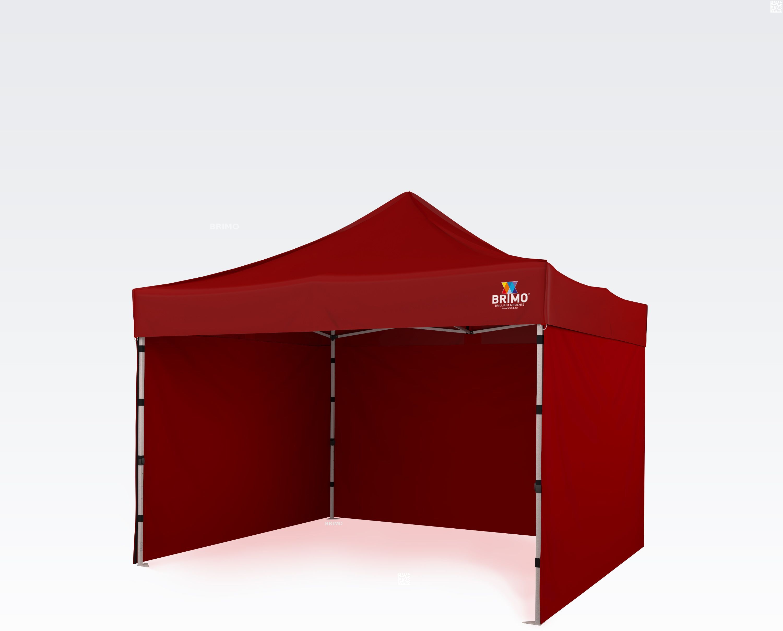 BRIMO Gazebo 3x3m Gratis: 3pz pareti piene, 8 picchetti e copertura protettiva + Garanzia di 5 anni!