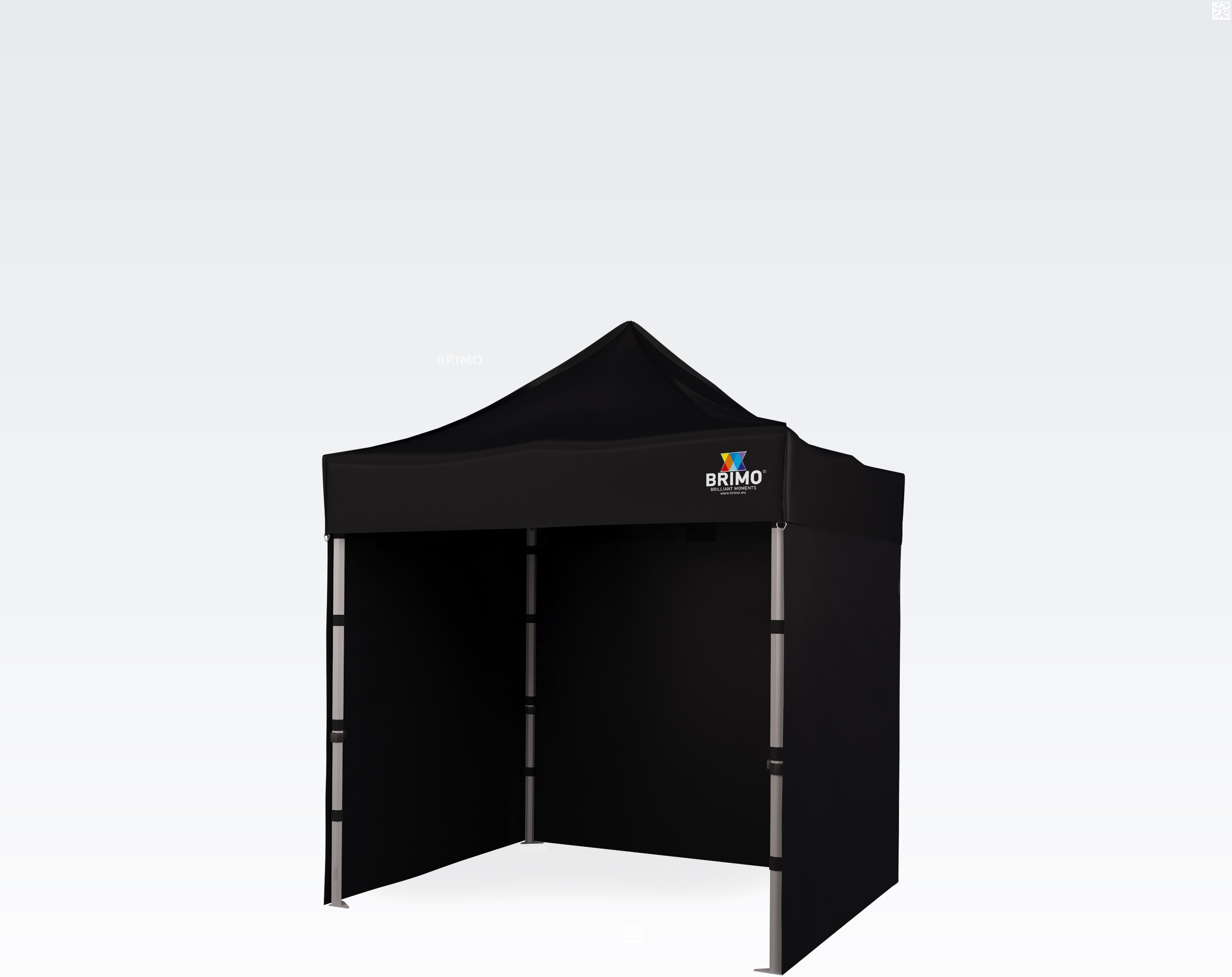 BRIMO Gazebo a fisarmonica 2x2m Gratis: 3pz pareti piene, 8 picchetti e copertura protettiva + Garanzia di 5 anni!