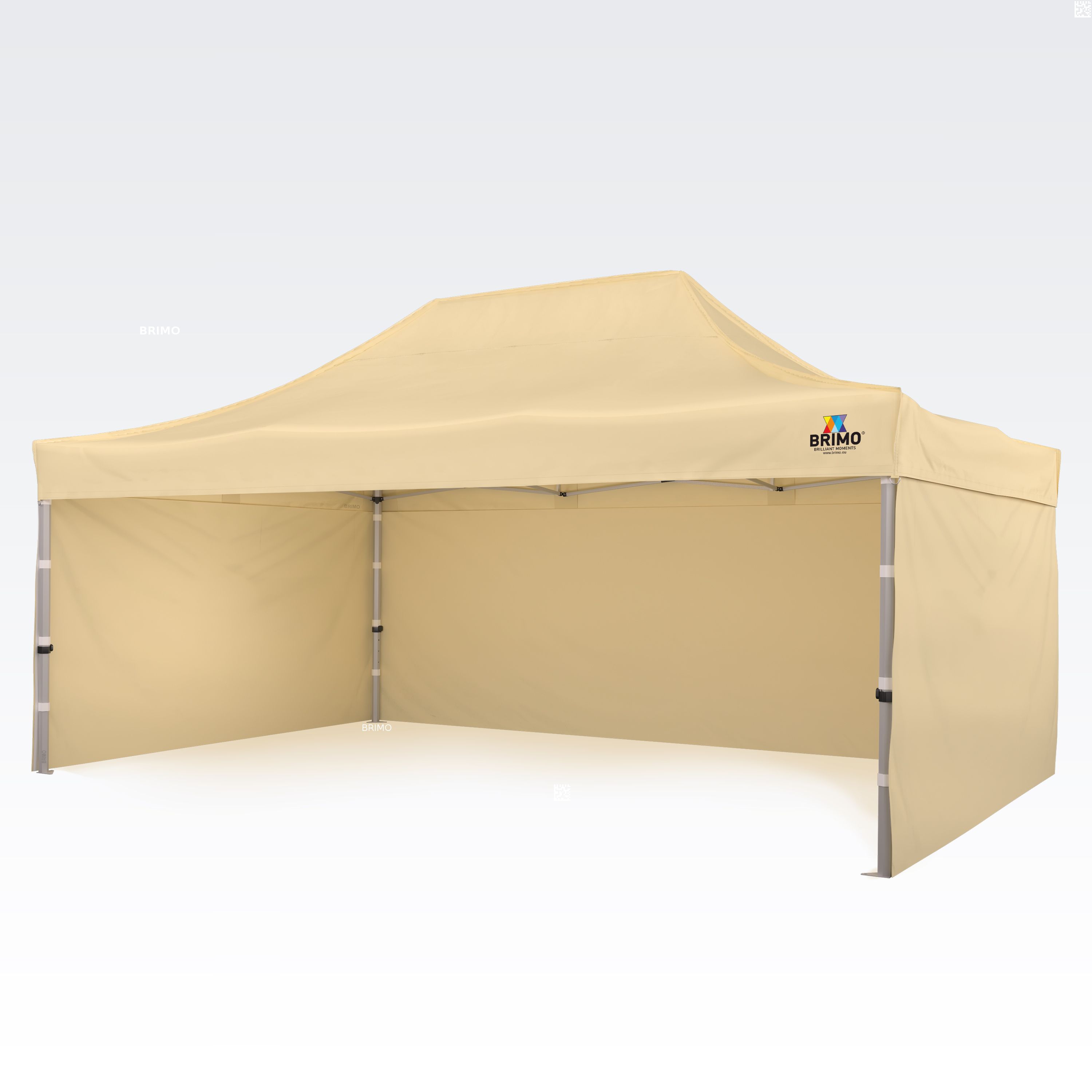 BRIMO Gazebo per feste 4x6m Gratis: 3pz pareti piene, 8 picchetti e copertura protettiva + Garanzia di 5 anni!