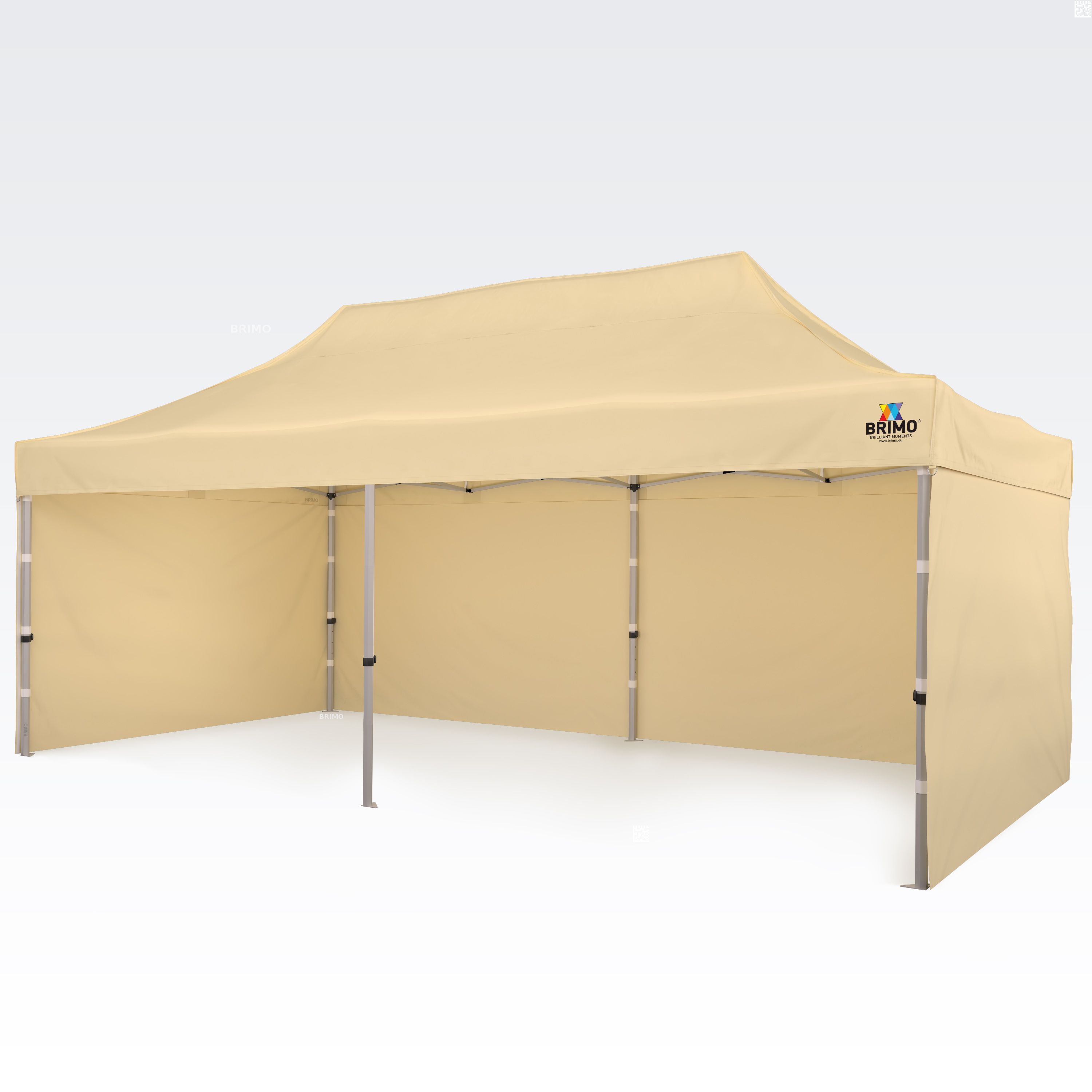 BRIMO Gazebo Richiudibile 4x8m Gratis: 3pz pareti piene, 12 picchetti e copertura protettiva + Garanzia di 5 anni!