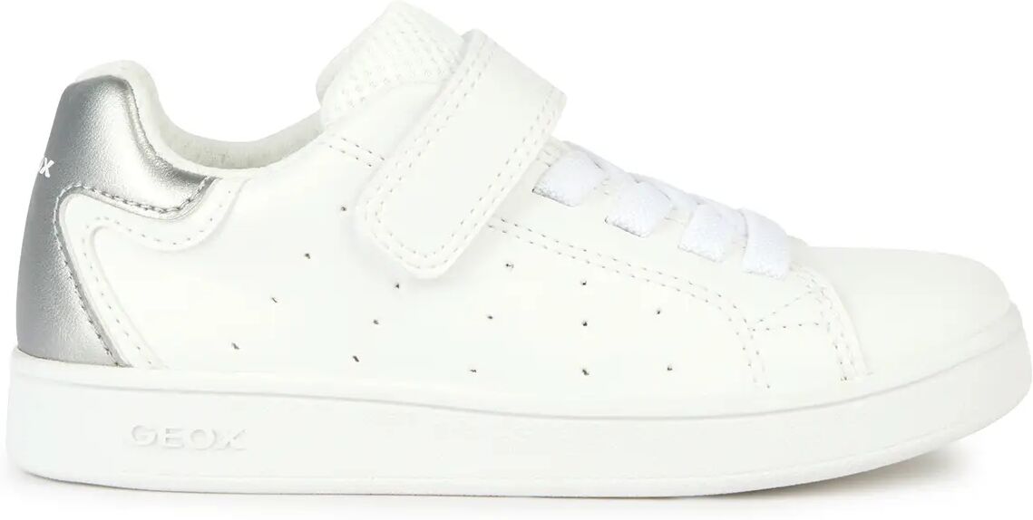 Geox Sneakers Bianche Ragazza BIANCO/ARGENTO 28