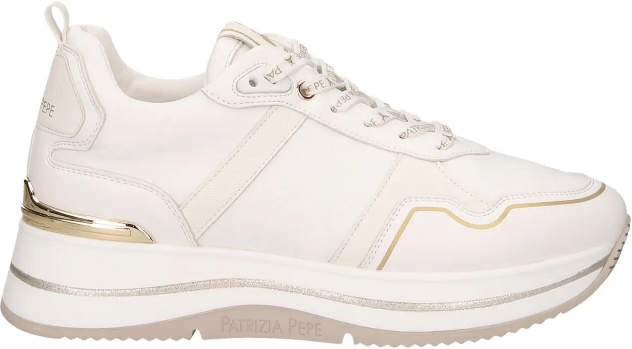 Patrizia Pepe Sneakers Bianche Ragazza BIANCO/PLATINO 35