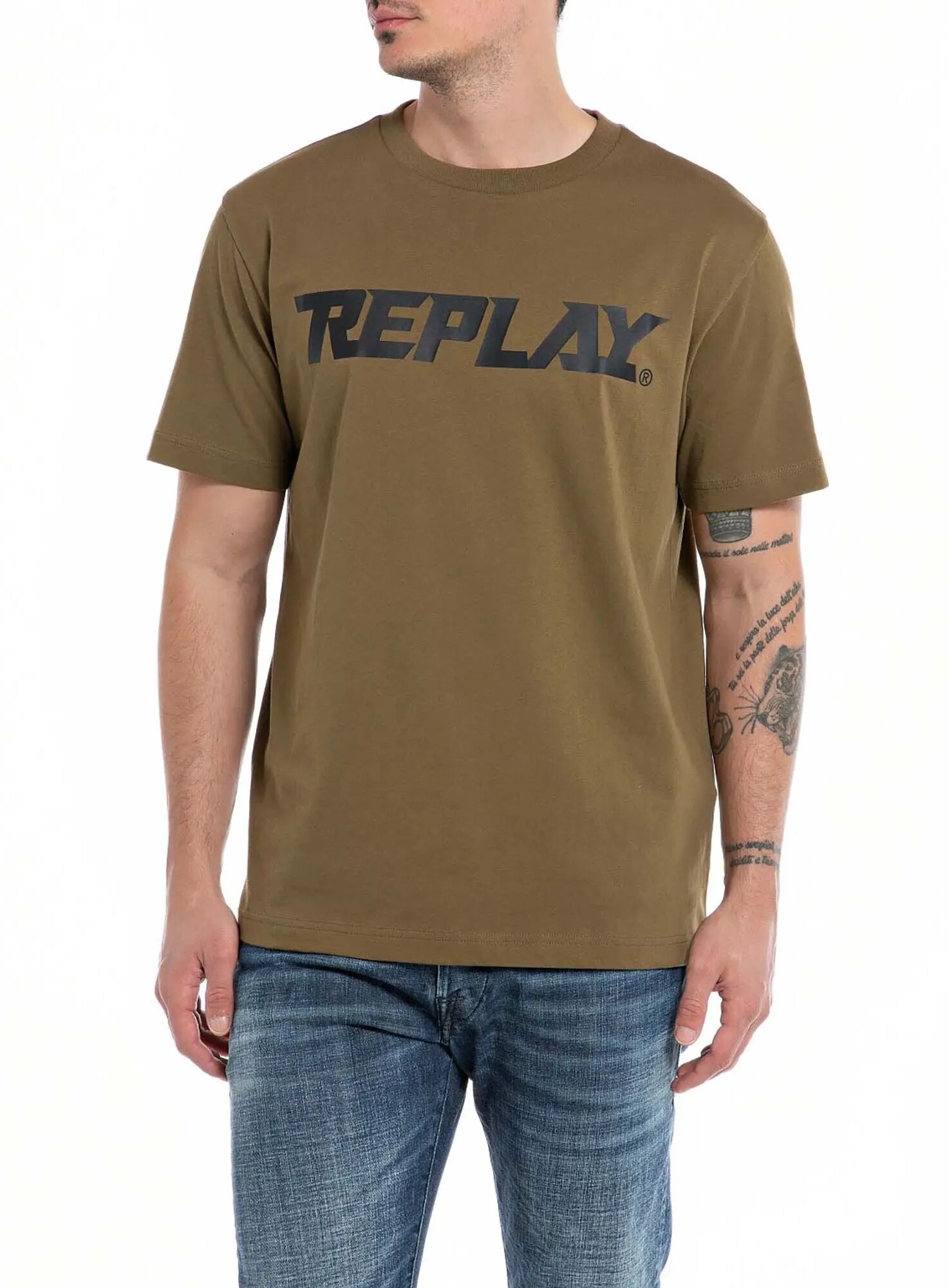 Replay T-shirt Uomo Colore Militare MILITARE S