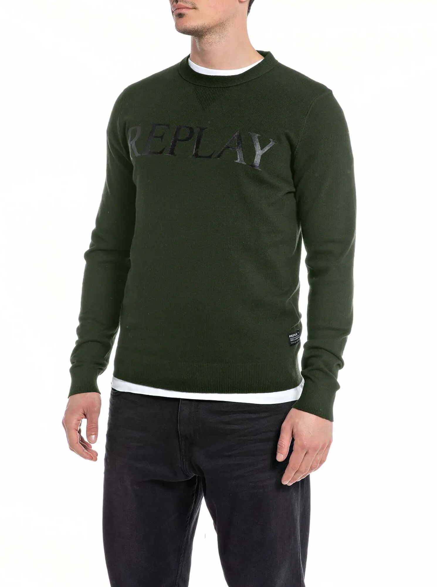 Replay Maglione Uomo Colore Militare MILITARE S