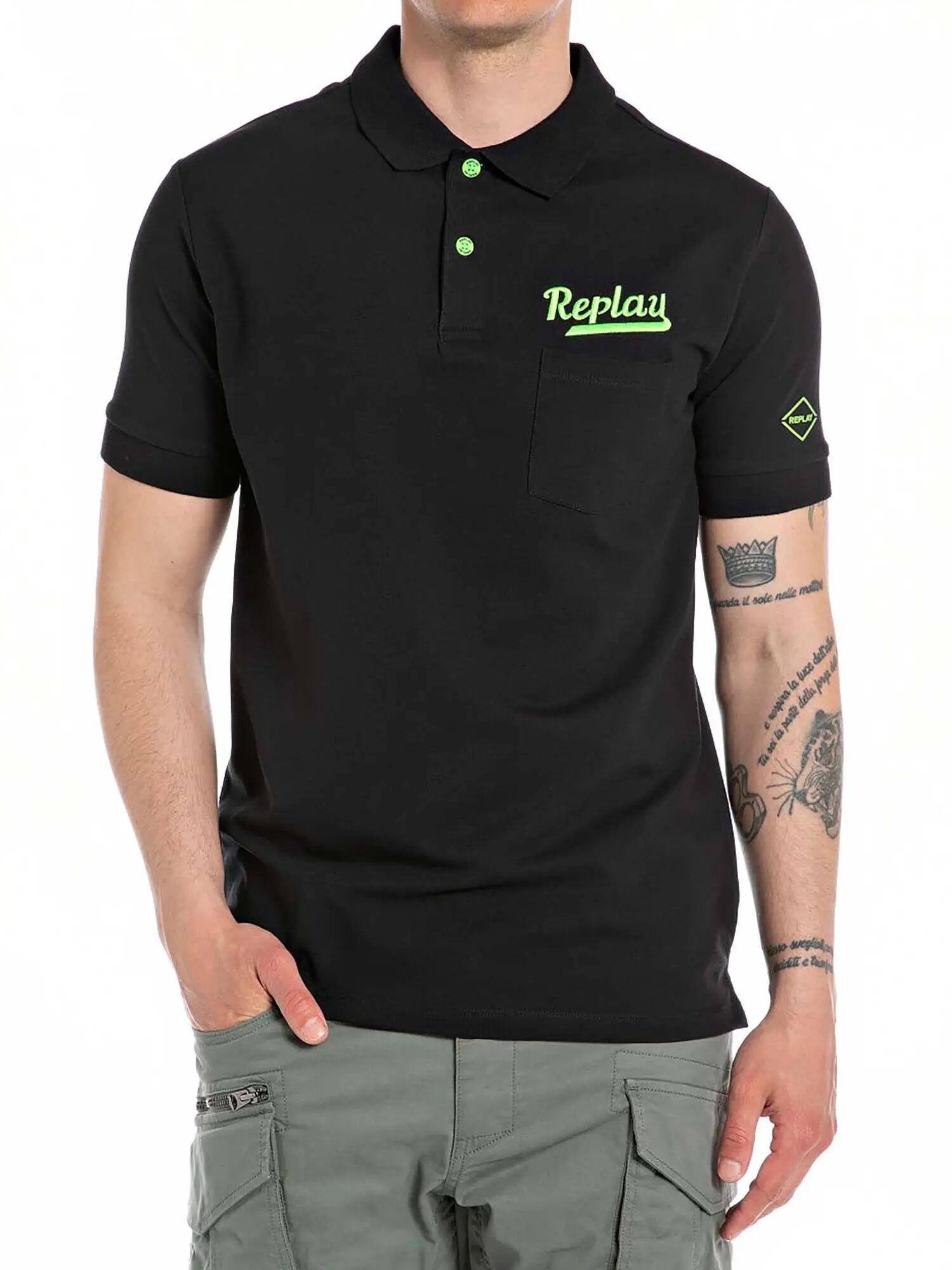 Replay Polo Uomo Colore Nero NERO S