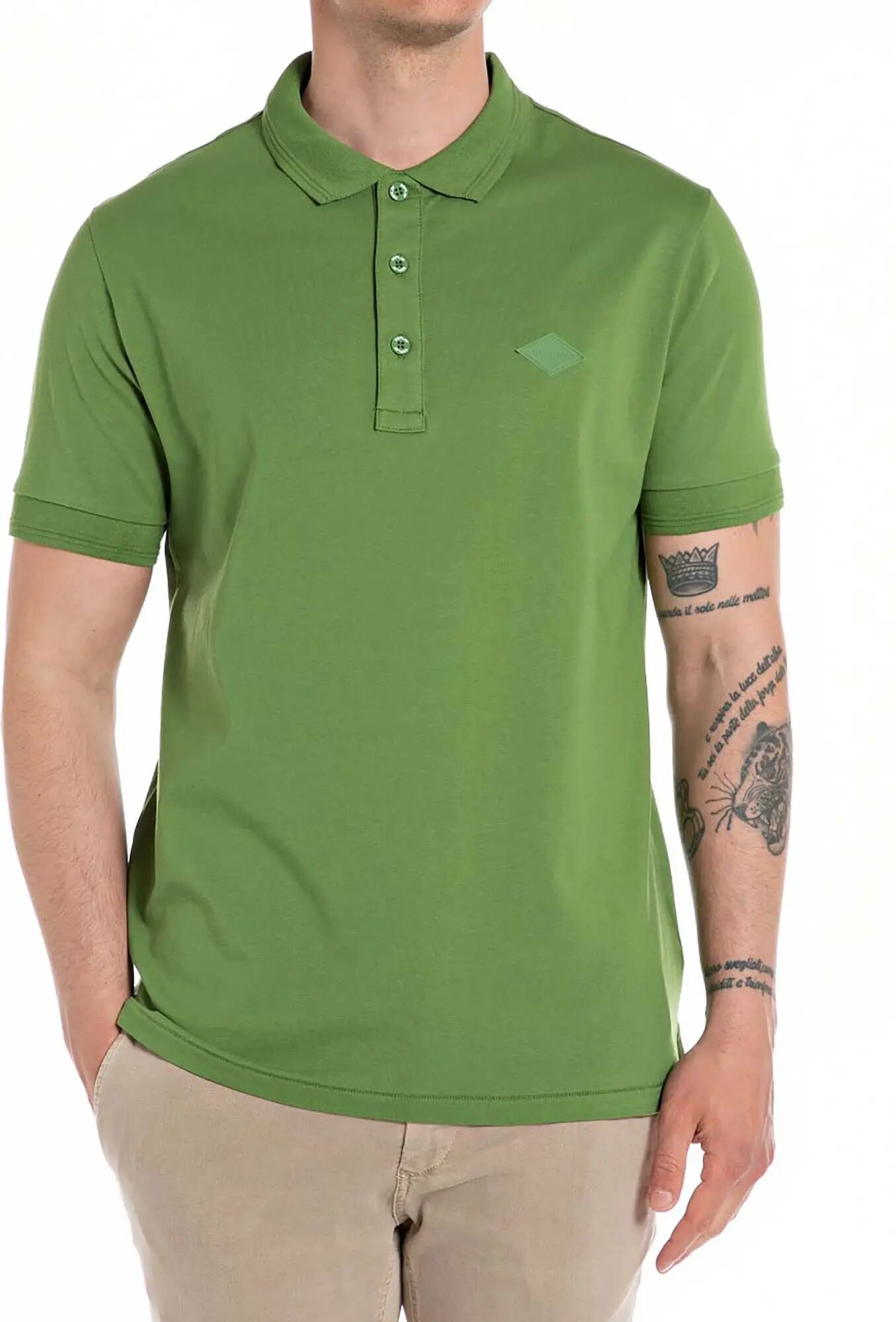 Replay Polo Uomo Colore Verde VERDE S