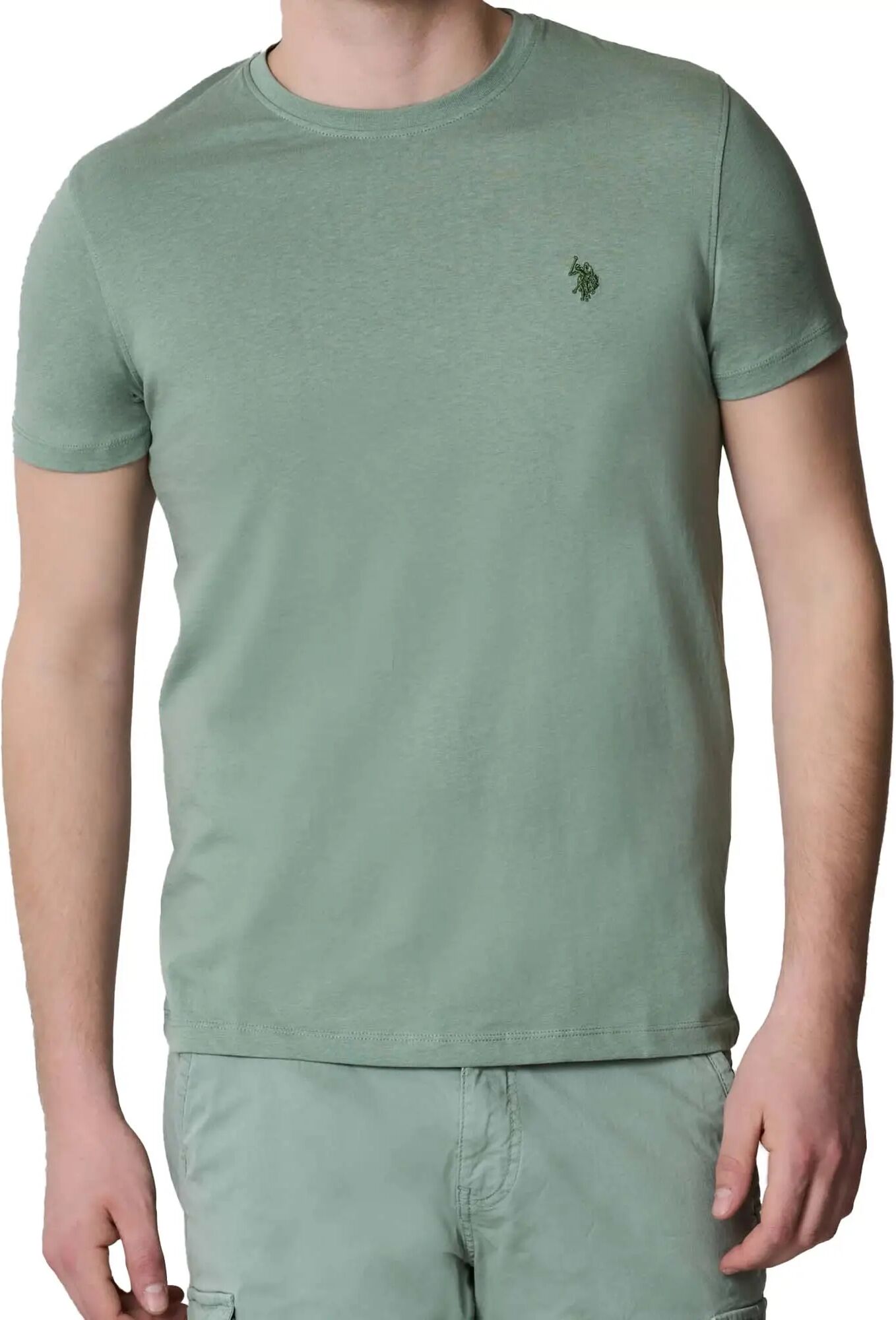 Us Polo Assn. T-shirt Uomo Colore Verde Chiaro VERDE CHIARO S