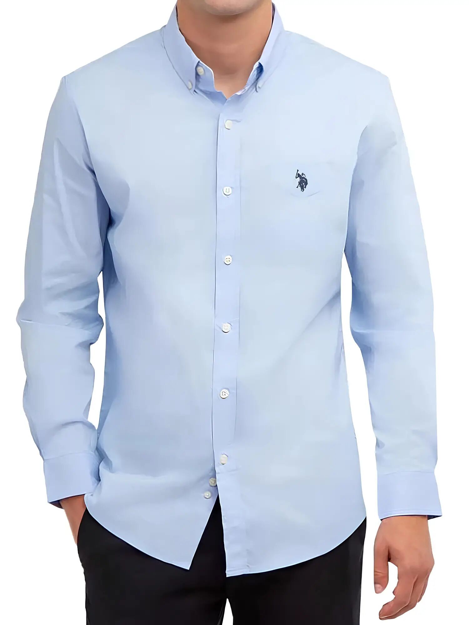Us Polo Assn. Camicia Uomo Colore Azzurro AZZURRO S