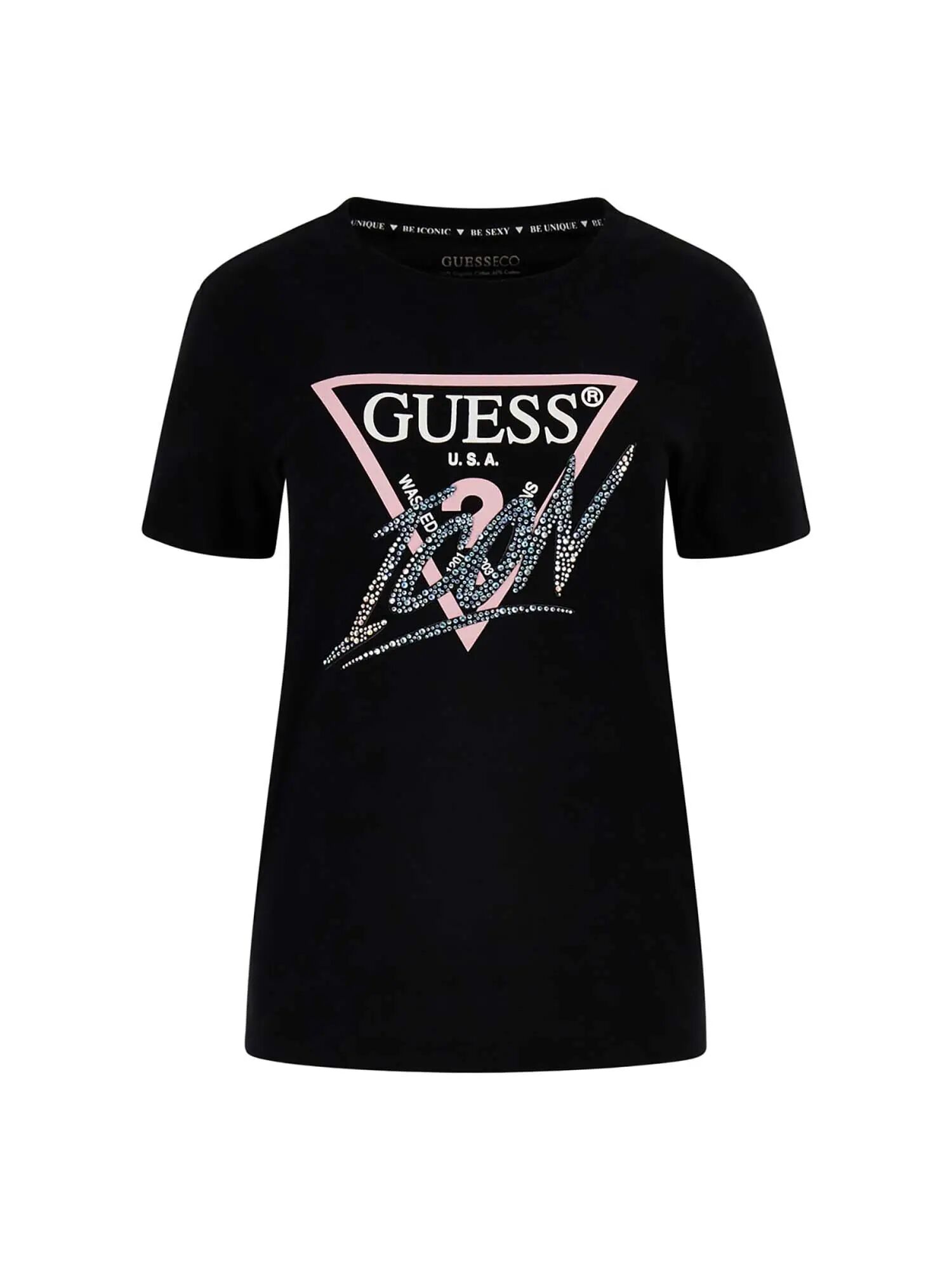 Guess T-shirt Donna Colore Nero NERO S