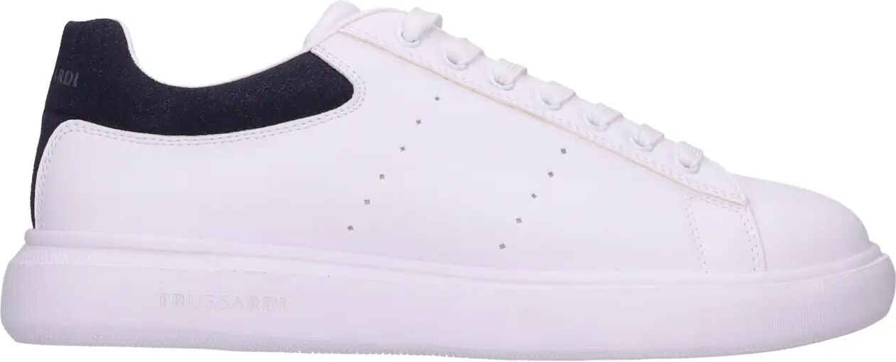 Trussardi Sneakers Bianche Uomo BIANCO/BLU SCURO 44