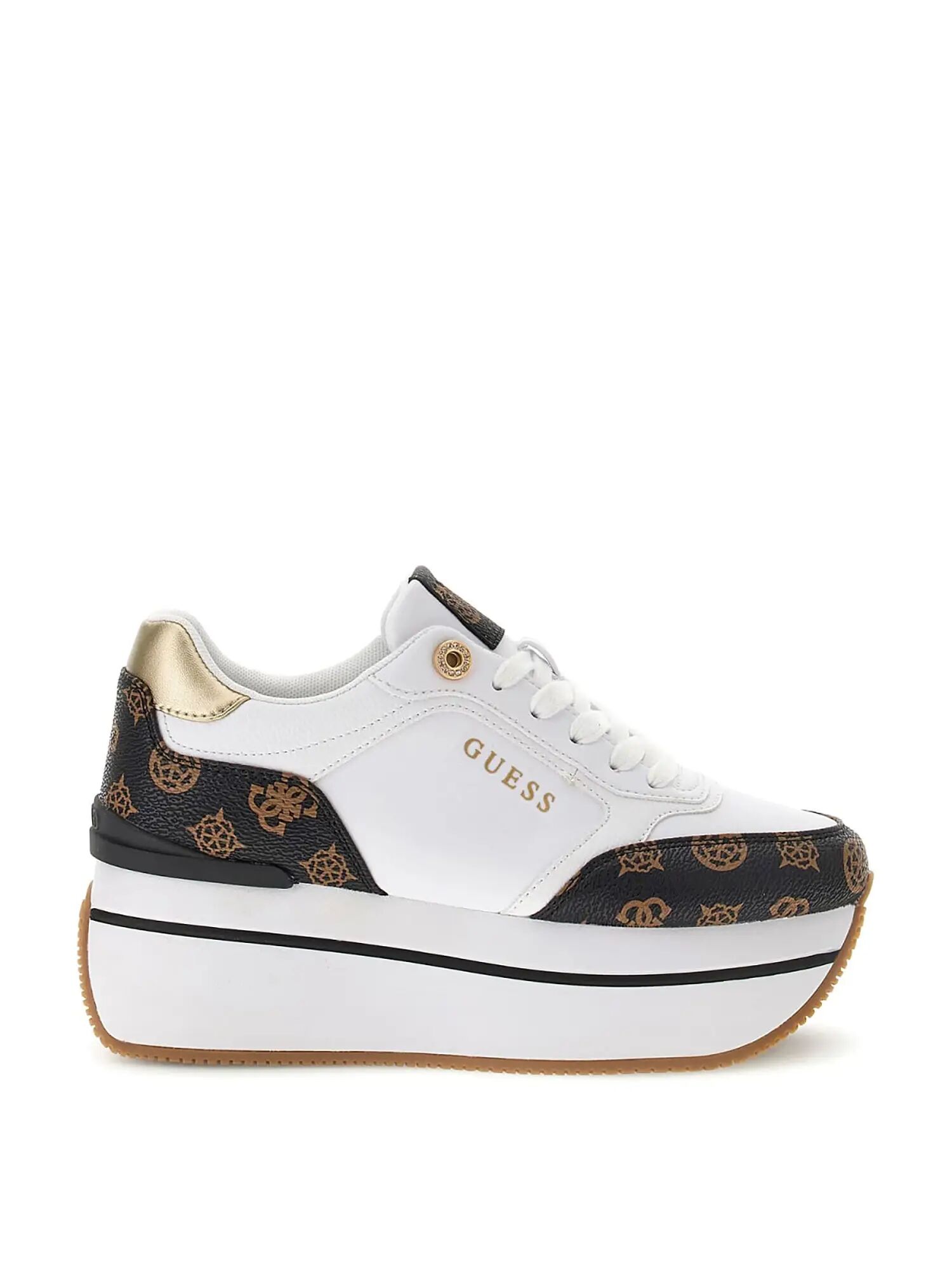 Guess Sneakers Bianche Donna BIANCO/MARRONE 36