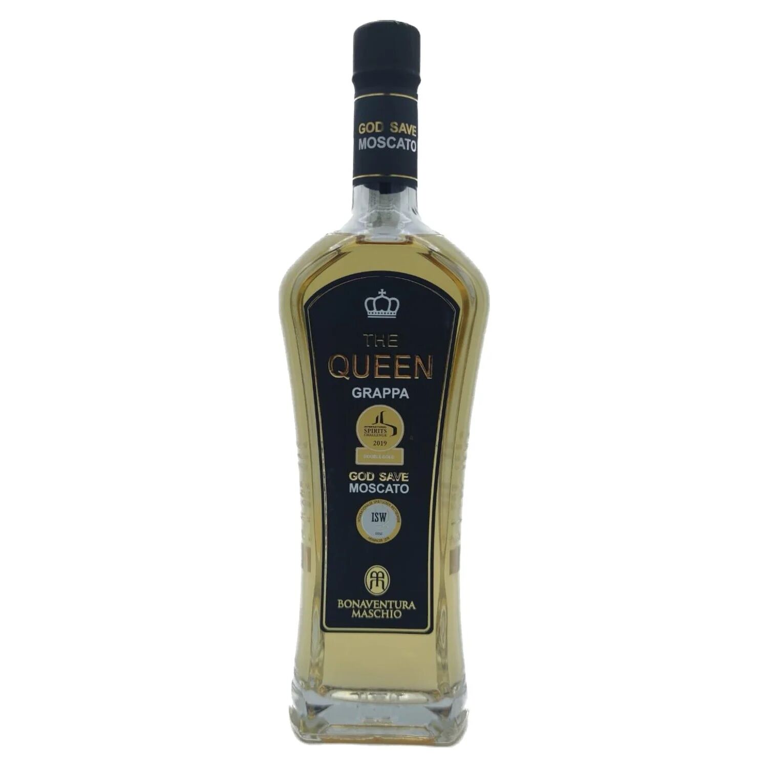 distilleria bonaventura maschio grappa the queen monovitigno moscato barricato con astuccio regalo - 0,70 l