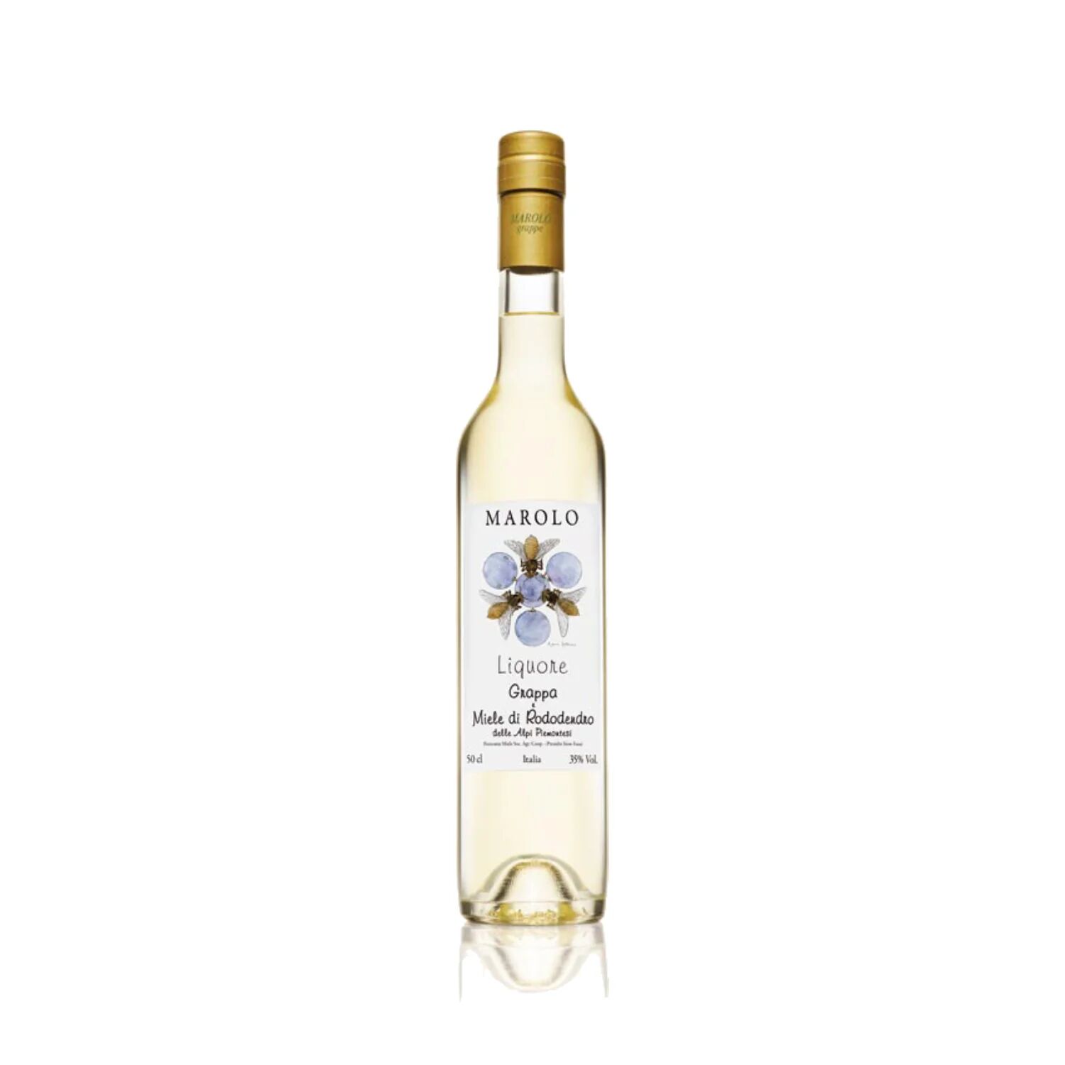 distilleria marolo grappa e miele di rododendro - marolo (presidio  slow food) - astuccio - 0,50 l