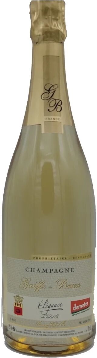 GAIFFE - BRUN 1ER CRU - MONTAGNE DE REIMS CHAMPAGNE GAIFFE - BRUN - ELEGANCE 1ER  CRU ZERO DOSAGE - BIODINAMICO - 0,75 L