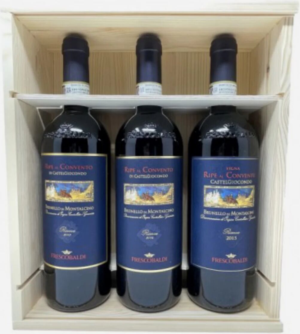 Frescobaldi VERTICALE BRUNELLO DI MONTALCINO D.O.C.G. RISERVA 2013 - 2014 - 2015 - RIPE AL C