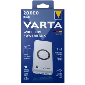 Varta 57909 101 111 batteria portatile Polimeri di litio (LiPo) 20000 mAh Carica wireless Bianco (57909101111)