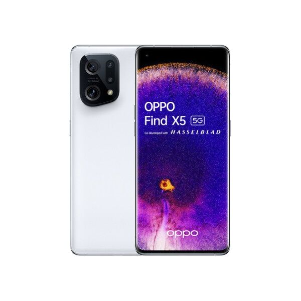 oppo find x5 16,6 cm (6.55) doppia sim android 12 5g usb tipo-c 8 gb 256 gb 4800 mah bianco (6042679)