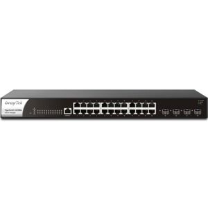 Draytek VigorSwitch G2280x Gestito Gigabit Ethernet (10/100/1000) 1U Nero, Acciaio (vSwitchG2280X-DE-AT-CH)