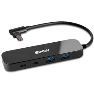 Lindy 43334 hub di interfaccia USB 3.2 Gen 2 (3.1 Gen 2) Type-C 10000 Mbit/s Nero (43334)