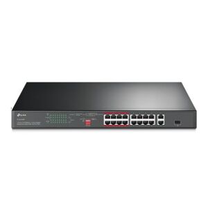 TP-Link TL-SL1218P switch di rete Fast Ethernet (10/100) Supporto Power over Ethernet (PoE) Nero (TL-SL1218P)