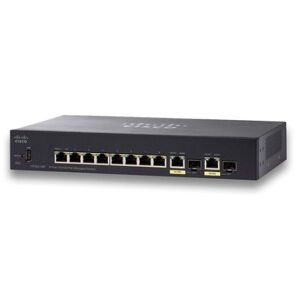Cisco Systems Small Business SF352-08P Gestito L2/L3 Fast Ethernet (10/100) Supporto Power over Ethernet (PoE) 1U Nero (SF352-08P-K9-EU)