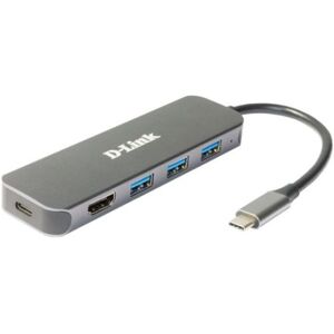 D-Link DUB-2333 replicatore di porte e docking station per notebook Cablato USB tipo-C Grigio (DUB-2333)