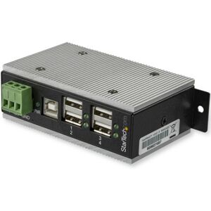 StarTech.com HB20A4AME hub di interfaccia USB 2.0 Type-B 480 Mbit/s Nero (HB20A4AME)