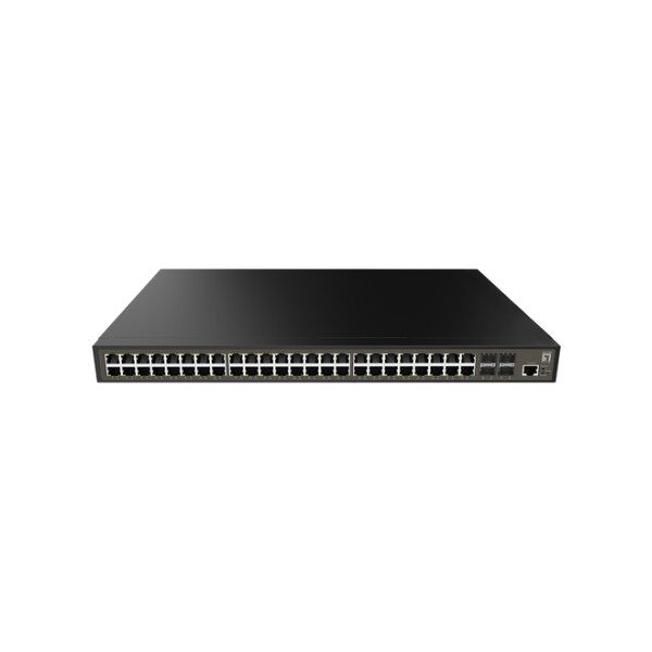 levelone gel-5271 switch di rete gestito l2+ gigabit ethernet (10/100/1000) 1u nero (gel-5271)