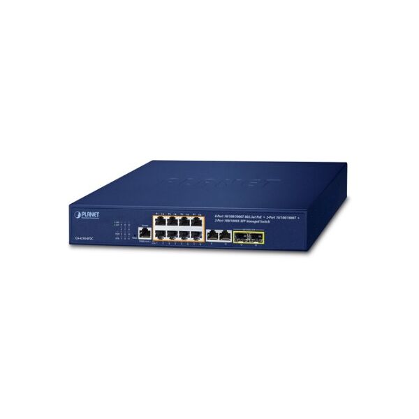 planet ipv4/ipv6, 8-port managed gestito l2/l4 gigabit ethernet (10/100/1000) supporto power over ethernet (poe)  (gs-4210-8p2c)