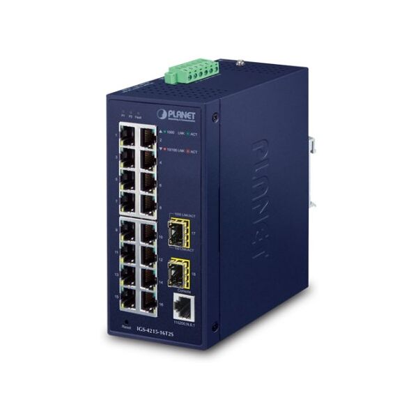 planet igs-4215-16t2s switch di rete gestito l2/l4 gigabit ethernet (10/100/1000) blu (igs-4215-16t2s)