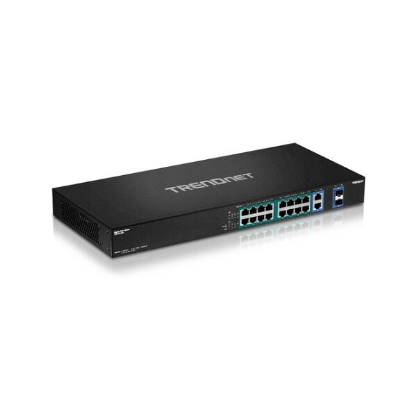 trendnet tpe-tg182f v1.0r non gestito gigabit ethernet (10/100/1000) supporto power over ethernet (poe) 1u nero (tpe-tg182f)