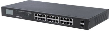 intellinet 561242 switch di rete non gestito gigabit ethernet (10/100/1000) supporto power over ethernet (poe) 1u nero (561242)