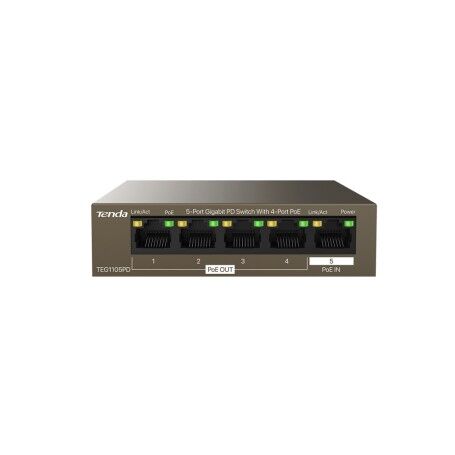 TENDA SWITCH 5 PORTE GIGABIT DI CUI 4 POE (TEG1105PD)