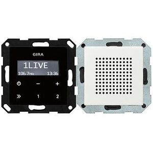 GIRA 228003 radio Orologio Digitale Nero, Bianco (228003)