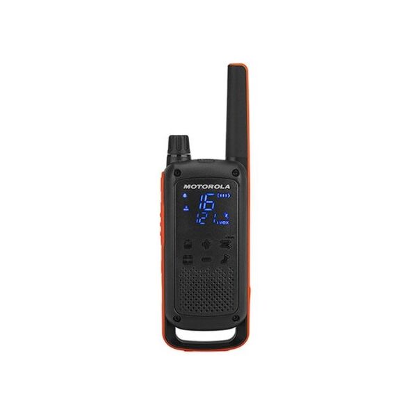 motorola talkabout t82 ricetrasmittente 16 canali 446 - 446.2 mhz nero, arancione (59t82pack)